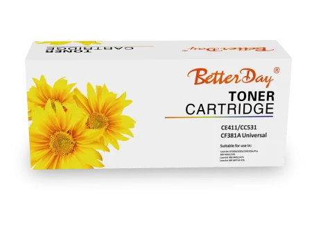 Toner Better Day HP CE411A CC531A CF381A Universal Couleur Cyan