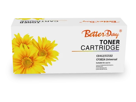 Toner Better Day HP CE412A CC532A CF382A Universal Couleur Yellow