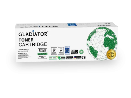 Toner Gladiator HP CF542A CF402A CANON CRG-054  045 Couleur Yellow