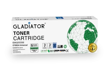 Toner Gladiator HP CE412 CC532 CF382A Universal Couleur Yellow