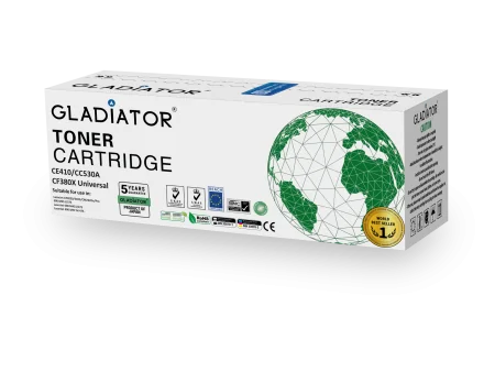Toner Gladiator HP CE410A CC530A CF380X Universal Couleur Noir