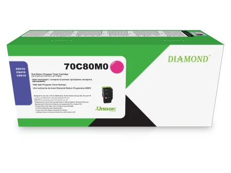 Toner Diamond Pour Lexmark CS/CX310,410,510 (70C80M0) Magenta