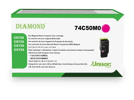 Toner Diamond Pour Lexmark CS720, CS/CX725 - (74C50M0) Magenta