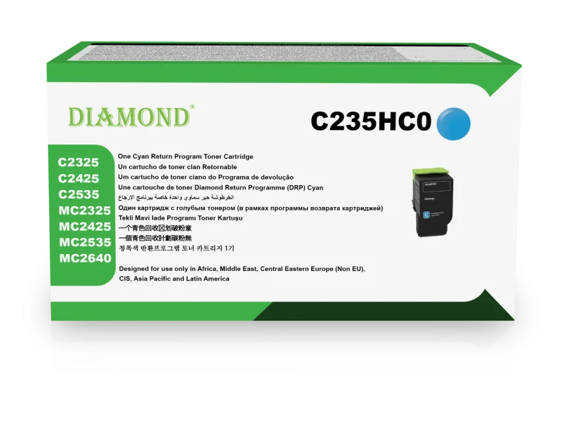 Toner Diamond Pour Lexmark C235HC0 Cyan
