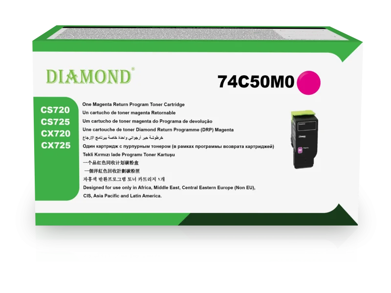 Toner Diamond Pour Lexmark CS720, CS/CX725 - (74C50M0) Magenta