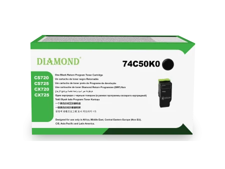 Toner Diamond Pour Lexmark CS720, CS/CX725 - (74C50K0) Black