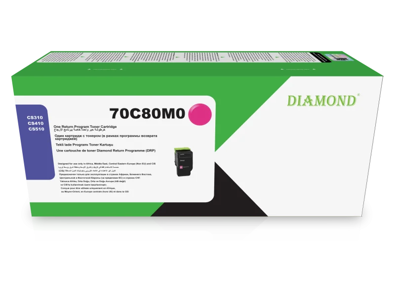 Toner Diamond Pour Lexmark CS/CX310,410,510 (70C80M0) Magenta