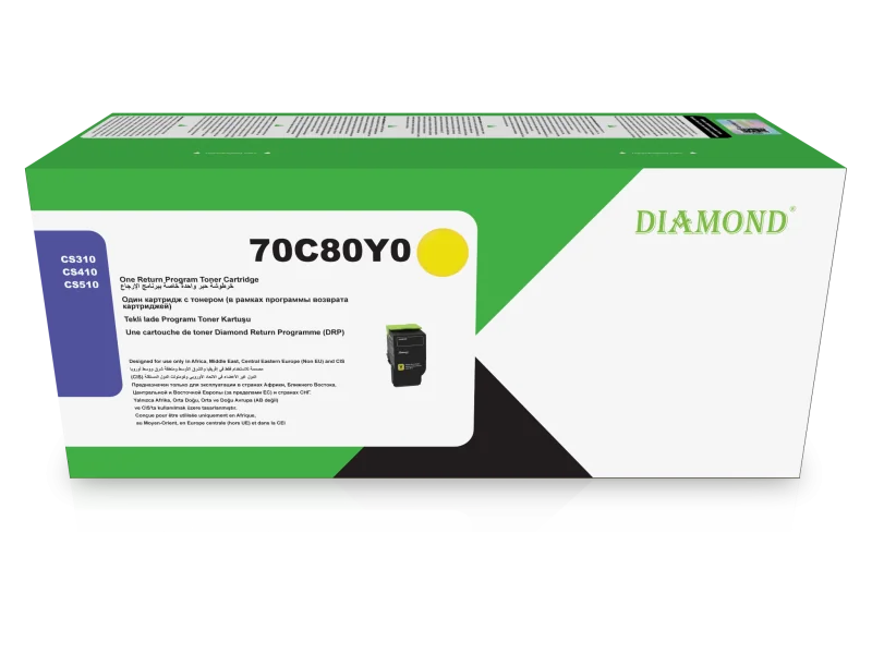 Toner Diamond Pour Lexmark CS/CX310,410,510 (70C80Y0) Yellow