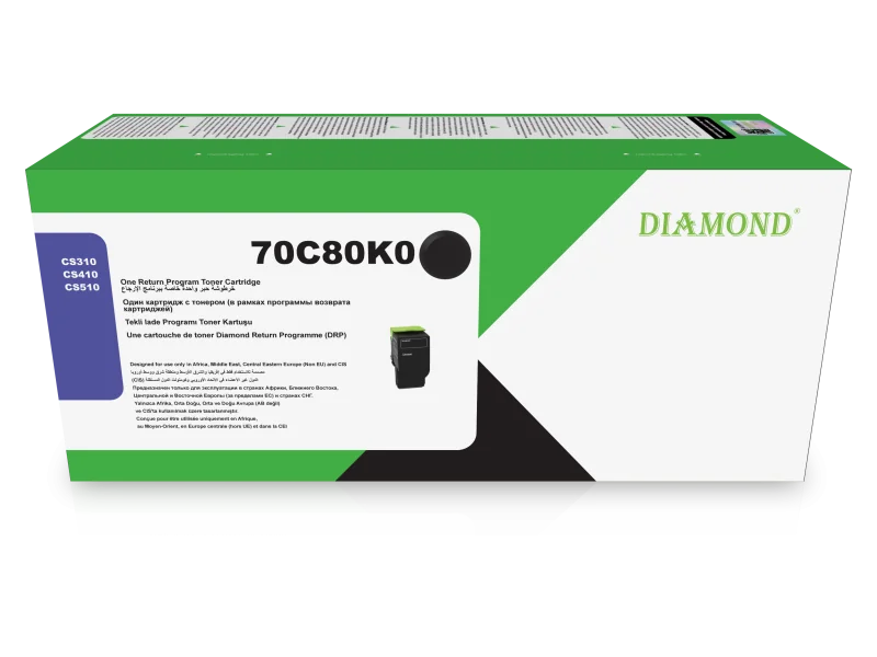 Toner Diamond Pour Lexmark CS/CX310,410,510 (70C80K0) Black