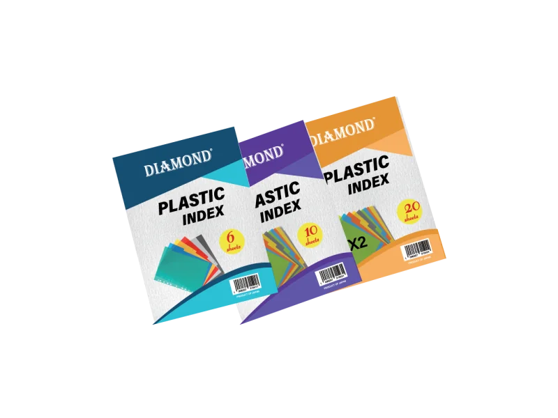 Intercalaires plastiques colorés – 20 feuillets A4 pour classeur