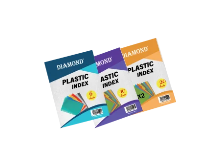 Intercalaires plastiques gris A4 – 6 feuillets pour classeur