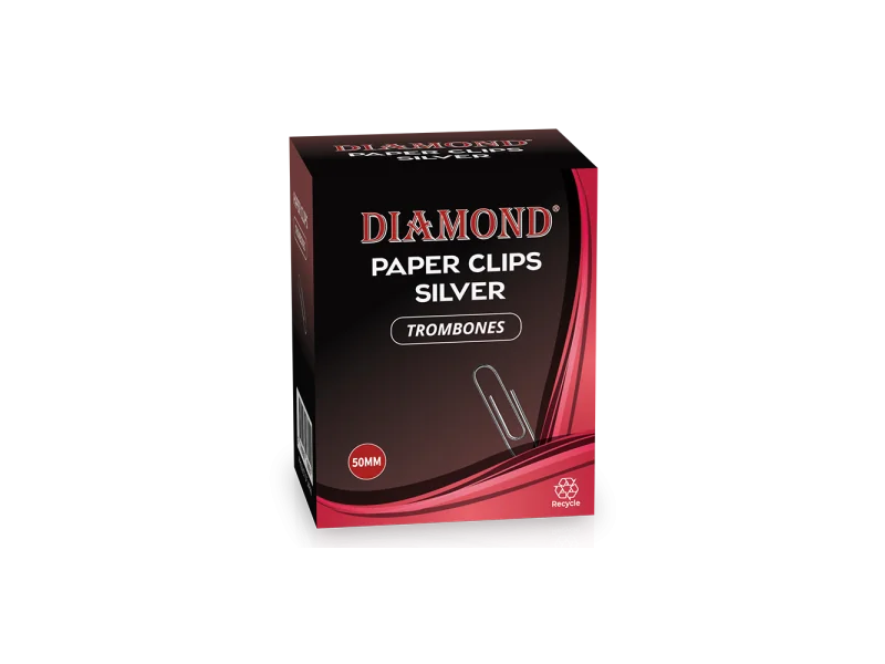 Trombones argent 50 mm – Boîte de trombones pour documents épais