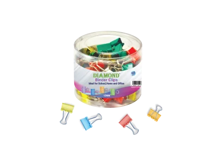 Pince double couleur 15 mm – Boîte de 60 clips papier