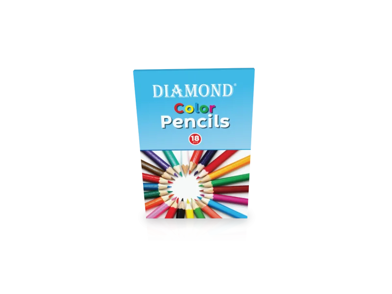 Crayons de Couleur 18 Pièces – Couleurs Vives pour Dessin et École