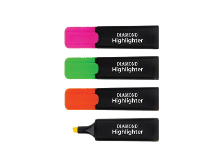 Marqueurs Fluorescents 4 Pièces – Couleurs Vives pour Bureau et Études