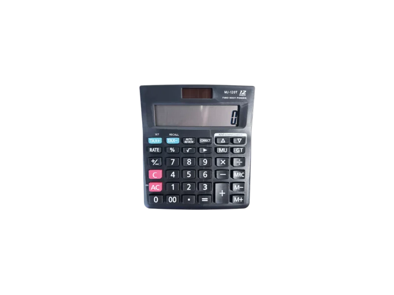 Calculatrice MJ-120T-W – Écran Large pour Bureau et Comptabilité