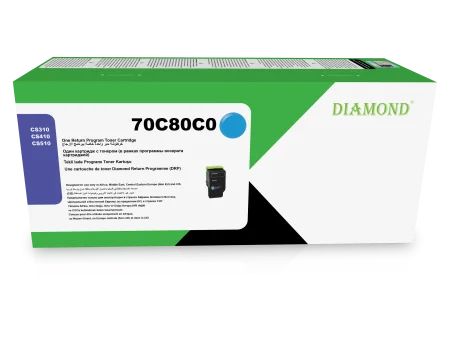 Toner Diamond Pour Lexmark CS/CX310,410,510 (70C80C0) Cyan